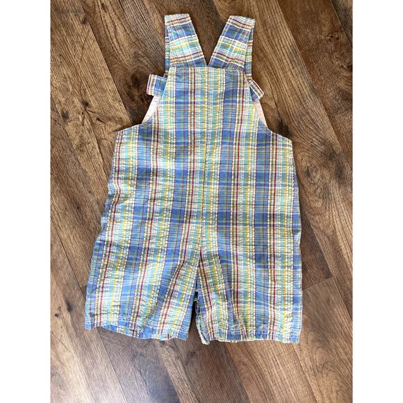 Vintage Boys 3T ‘Wave Rider’ Embroidered Plaid Romper - Picture 4 of 6